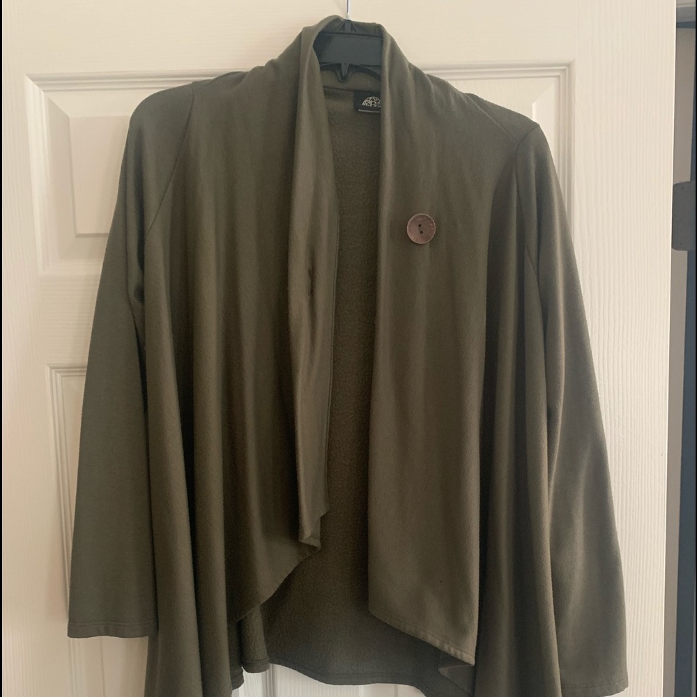 Green cardigan